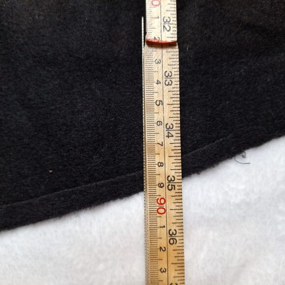 BB DAKOTA Wool Blend Cape Coat Womens Sz L Red Black Ombre Open Lagenlook L/S - Picture 6 of 9